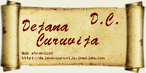 Dejana Ćuruvija vizit kartica